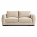 Canape droit 2 places en polyester beige 180 x 90 x 85 cm